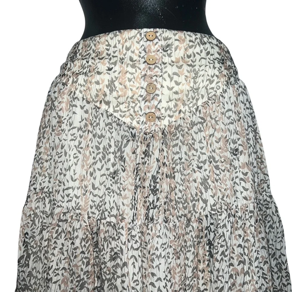 BY TOGETHER WOMEN'S IVORY FLORAL PRINT SKIRT - Picture 8 of 16